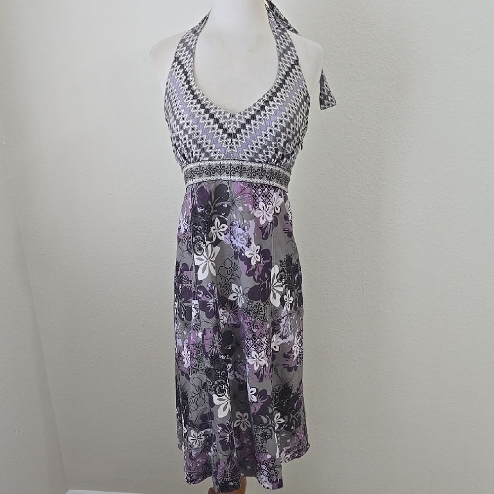 Athleta Purple and Gray Backless Dress size 8